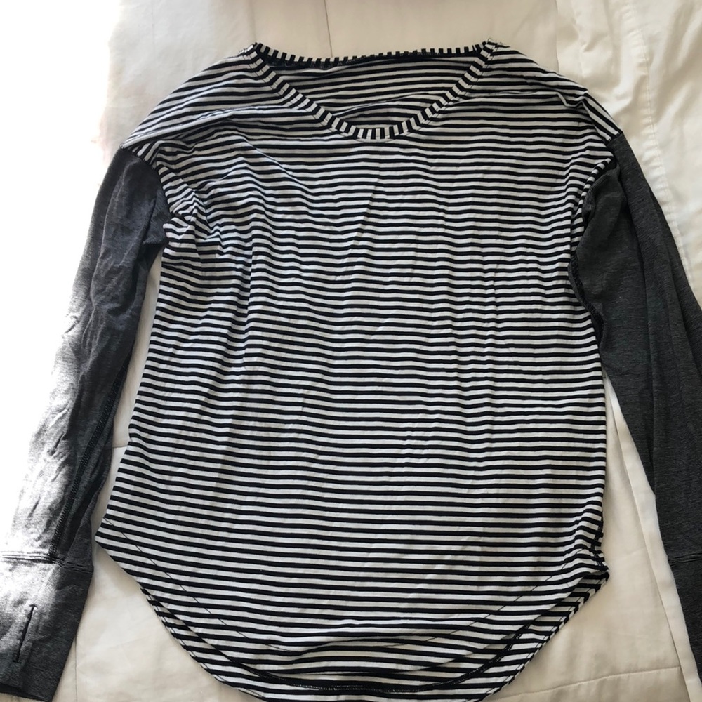 Lululemon Striped Long Sleeved Tee